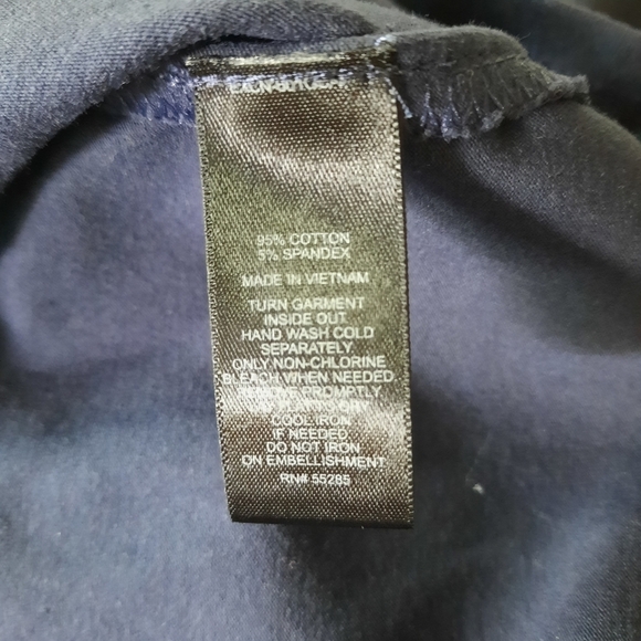 Express Bodycon Mini Dress Stretch Blue Silver Nautical Women's Size Medium - Picture 7 of 7